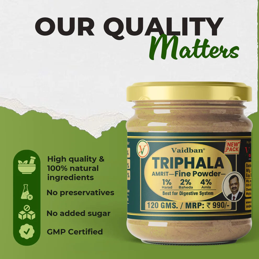 Triphala Amrit Fine Powder/ Churna - Best For Digestion
