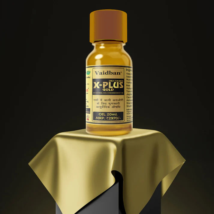 X Plus Gold Oil - Pure Ayurvedic Massage Oil For Men - 20ml