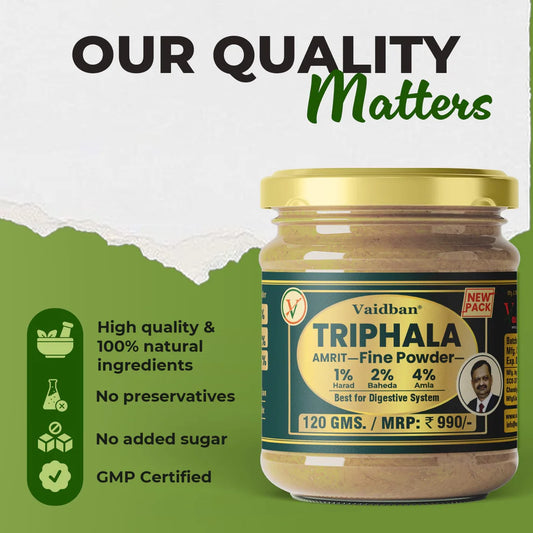 Triphala Amrit Fine Powder/ Churna - Best For Digestion